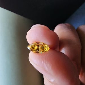 yellow marquise shape lab grown brilliant diamond