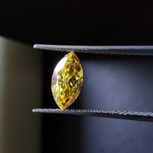 yellow marquise shape lab grown brilliant diamond