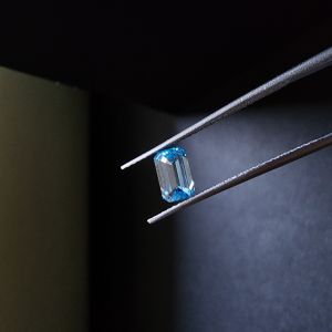 Elegant 0.80 Carat Blue Lab Grown Emerald Diamond