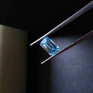 Elegant 0.80 Carat Blue Lab Grown Emerald Diamond