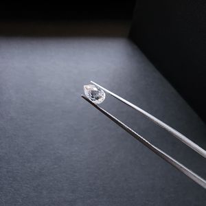 Unique 0.94 Carat Pear Briolette White Lab Grown Diamond
