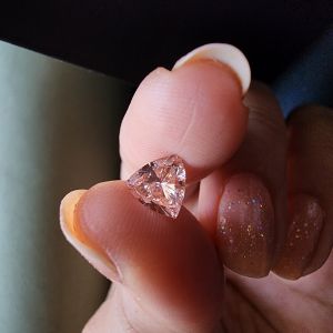 Classic 1.0CT Premium Pink Trillion Cut CVD Diamond