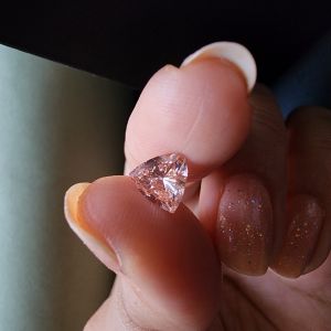 Classic 1.0CT Premium Pink Trillion Cut CVD Diamond