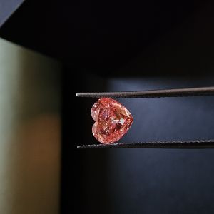 Elegant 1.01 CT Heart Shape CVD Pink Diamond
