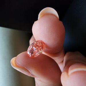 High Quality 1.34CT Oval Cut Pink CVD Diamond