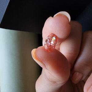 High Quality 1.34CT Oval Cut Pink CVD Diamond
