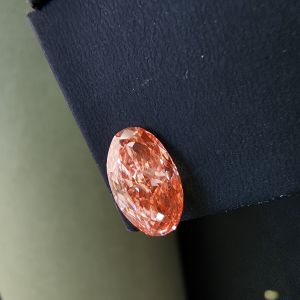 High Quality 1.34CT Oval Cut Pink CVD Diamond