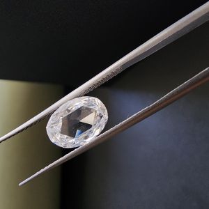 Elegant 1.445 Ctfancy Oval Rose Cut CVD Diamond