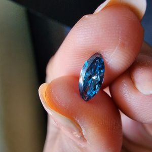 Blue Marquise 1.51 CT Lab Grown Diamond