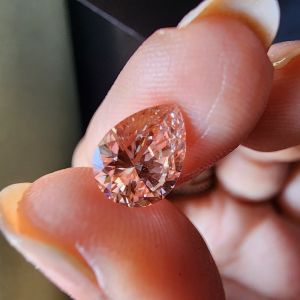 Elegant 1.72 CT Solitaire Pear Fancy Pink CVD Diamond