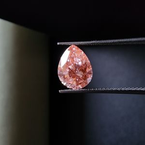 Elegant 1.72 CT Solitaire Pear Fancy Pink CVD Diamond