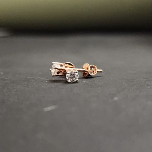 Elegant Round Cut Diamond Stud Earrings