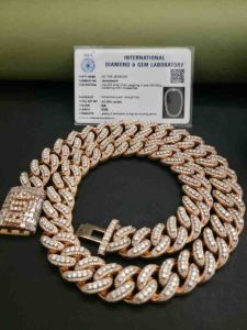 Elegant18mm Fully Iced Out Diamond Hip Hop Cuban Chain