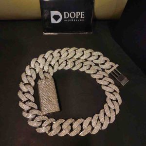 Full Iced Out Miami 26MM Sterling Silver Hip Hop Cuban Chain