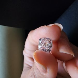 Elegant 3.02 CT Big Size Solitaire Cushion Shape CVD Diamond