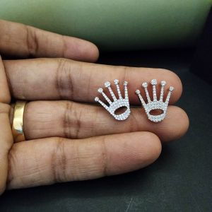 Unique Round Cut Hip Hop Diamond Earrings