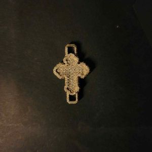 Trendy Men\'s Cross Diamond Pendant
