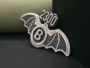 Unique Custom Bat Man Hip Hop Diamond Pendant