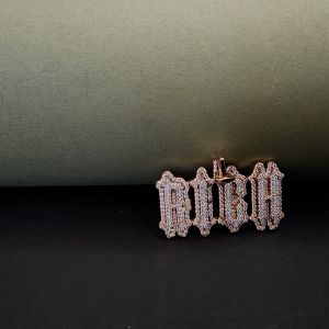 Customized Silver Plated Diamond Hip Hop Pendant
