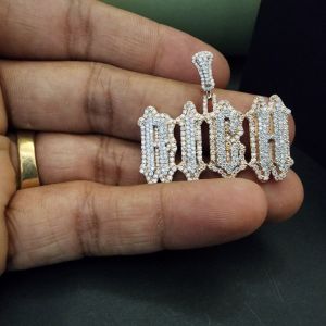 Customized Silver Plated Diamond Hip Hop Pendant
