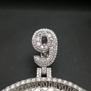 Elegant DM Letter Diamond Hip Hop Pendant