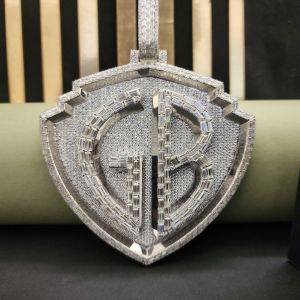 Custom Hip Hop Baguette Cut GB Diamond Pendant