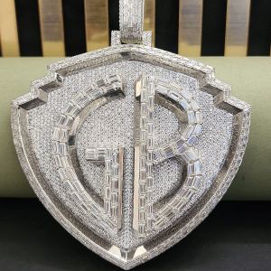 Custom Hip Hop Baguette Cut GB Diamond Pendant