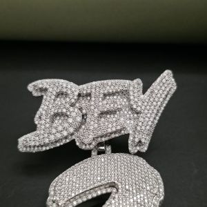 Custom 2 Number Hip Hop Diamond Pendant