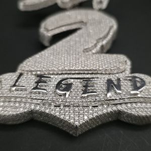 Custom 2 Number Hip Hop Diamond Pendant