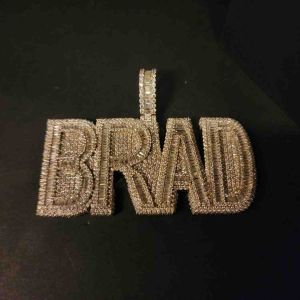 Iced Out Custom Brad Hip Hop Diamond Pendant