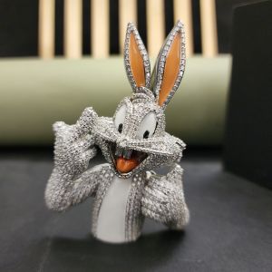 Luxury Moissanite Bunny Hip Hop Pendant
