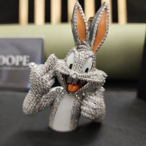 Luxury Moissanite Bunny Hip Hop Pendant