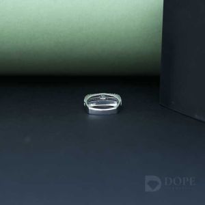 Unisex Round  Diamond Wedding Band
