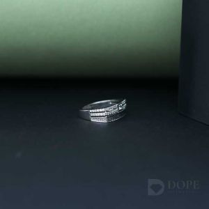 Unisex Round  Diamond Wedding Band