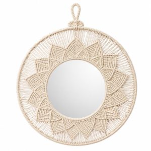 Handmade Cotton Macrame Decorative Boho Round Hanging Mirror