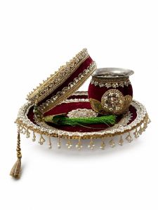 Shree Jagdish Industries Handmade Premium Karwa Chauth Pooja Thali Set