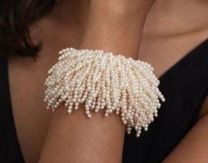 Pearl Tassel Fringe Cuff Choker