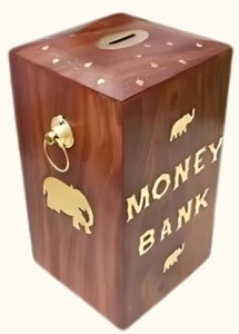 Decorative Wooden Money Bank