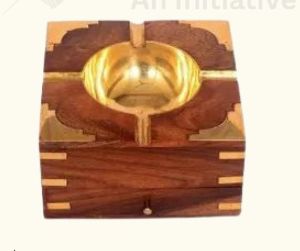 Decorative Wooden Square Ashtray