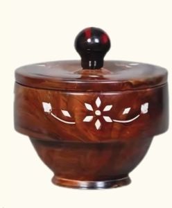Decorative Wooden Sugar Pot