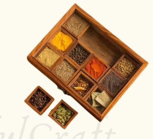 Handcrafted Wooden Spice Box
