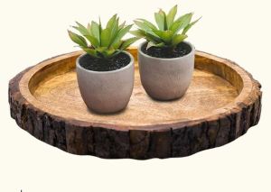 Natural Wooden Serving Tray