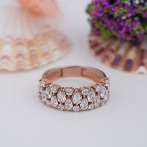 Elegant Multi Stone Pear Shape Stacking Ring
