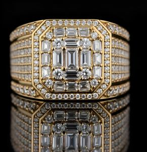 Luxury Iced Out Diamond Statement Ring