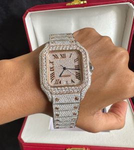 Premium Rose Gold Iced Out Diamond Automatic Watch
