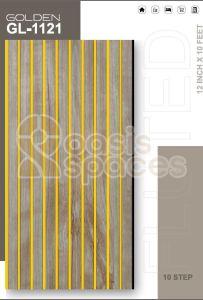10 Inch Golden Line PVC Fluted Wall Panel