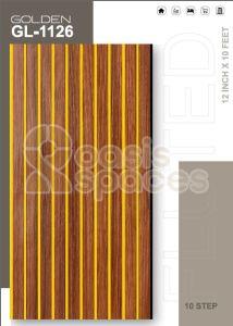 10 Inch Golden Line PVC Fluted Wall Panel