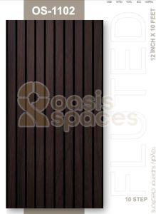 10 Inch Black Line PVC Fluted Wall Panel