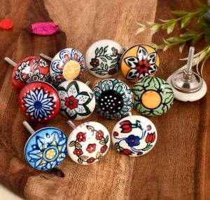 1 Inch Colorful Handmade Ceramic Drawer Knobs