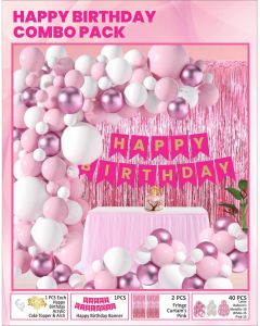 Premium KIT-BIRTHDAY Pink Decoration Combo Pack